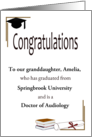 Graduate Doctor Of Audiology Custom Name Relation University card