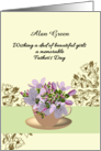 Father’s Day For Dad Of Girls Cup Of Delicate Purple Flowers card