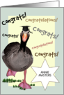 Many Congratulations Graduation Graduate Cap On Goose Custom card