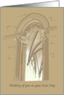 Thinking Of You On Your Feast Day Sunlight Through Cathedral Windows card