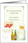 Come Round For Drinks Selection of Alcoholic Beverages Invitation card