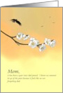 For Mom 1st Anniversary Dad Passing Birds Flying Orange Dawn Sky card