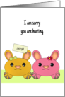 Sorry You Are Hurting Sympathy For Female Child Soft Toys Together card