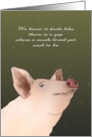 Sympathy Loss Of Pet Pig Looking Up At Night Sky Filled With Stars card