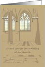 Thank You Church Volunteer Internal Architecture Of Church card
