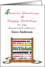 Seasons Greetings Happy Holidays Financial Advisor Counting Frame card