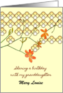 Sharing Birthday With Teenager Granddaughter Florals On Slender Stalks card