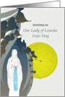 Feast Day of Our Lady of Lourdes Representation of Statue in Rock Cave card
