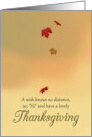 Thanksgiving For Estranged Brother Evening Fall Foliage Drifting Down card