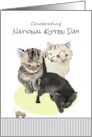 National Kitten Day Cute Kittens And Mouse Toy card