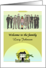 Welcome Adopted Teenage Girl To Family House And Family Members card