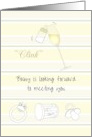 Sip And See Baby Shower Invitation Clinking Formula And Champagne card