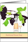 National Rose Day Sparkling Rose Wine Grapes On The Vine card