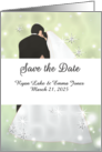 Wedding Save The Date Bride And Groom Holding Each Other card