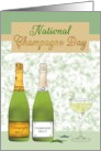 National Champagne Day Two Bottles and A Glass To Toast The Day card