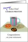 Police Chief Retirement Coffee Doughnut And Badge card