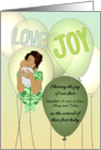 First Grandchild Announcement Mom Baby Love Joy Reflected In Balloons card