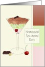 National Spumoni Day Three Layers of Flavored Ice Cream In A Glass card