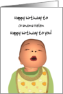 Baby Singing Birthday Song Custom Name And Relation card