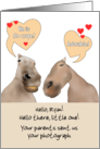 New Baby Boy Cartoon Horses Smitten With Baby Photos Sent By Parents card