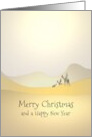 Christmas Camel Riders In The Desert card