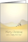 Christmas Camel Riders In The Desert card
