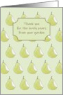 Thank You For the Pears From Your Garden card
