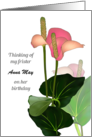 Frister Birthday Pretty Pink Anthurium Blooms card