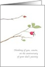 Anniversary Uncle’s Passing Cousin to Cousin Rosehips on Twigs card