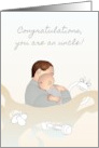 Congratulations Becoming An Uncle Baby Cuddled By Uncle card