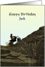 Custom Name Birthday Riding Dirt Bike Rocky Terrain card