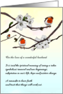 Loss of Husband Symbolism of Robin BIrd Perched on Branches card