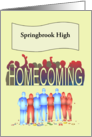 Custom High School Homecoming Students Gathering Having Fun card