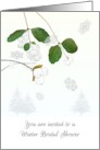 Winter Bridal Shower Invitation Snowflakes Drifting Down Snowberries card