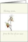 Sympathy Condolences for Family Members Loss of Aunt Orchids card