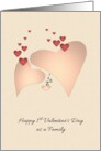 1st Valentine’s Day as Parents Family of Hearts Full of Love card