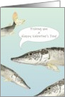 Northern Pike Fish Valentine’s Day Greeting card