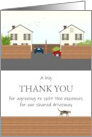 Thank You Neighbor Sharing Costs for Maintaining Shared Driveway card