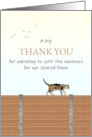 Thank You Neighbor Sharing Costs for Maintaining Shared Fence card