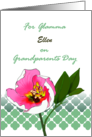 Grandparents Day For Glamma Pretty Pink Bloom and Foliage card