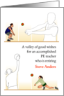 PE Teacher Retirement Volleyball Players card