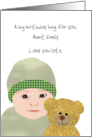 Birthday to Aunty from Baby Niece or Nephew and Teddy card