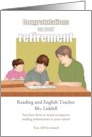 Retirement for Readng and English Teacher Ms Liddell card