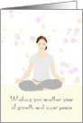 Birthday Lady Practising Yoga Minimalist Concept card