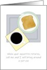Under the Weather No Appetite Toast and Black Coffee card