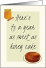 Rosh Hashanah A Year as Sweet as Honey Cake Jar of Honey Cinnamon card