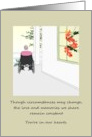 Thinking of You In Wheelchair Housebound Sitting on Porch card