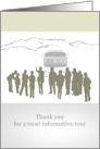 Thank You Tour Guides Tour Bus Mountain Range and Tour Group card