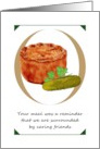 Thank You for Home Cooked Meal Support When Ill Delicious Meat Pie card