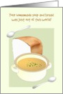 Thank You for Home Cooked Meal Support When Ill Soup and Bread card